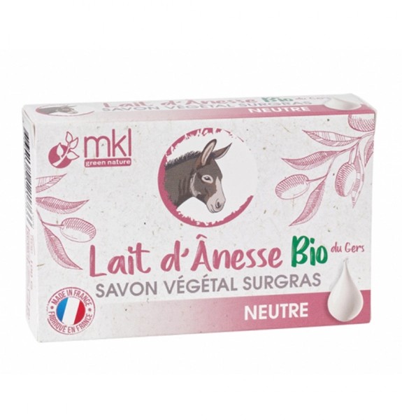 MKL Savon Végétal Surgras Lait d'Anesse Bio Neutre Sans Parfum 100g